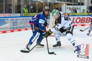 Iserlohn Roosters gegen Krefeld Pinguine am 19. November 2021.