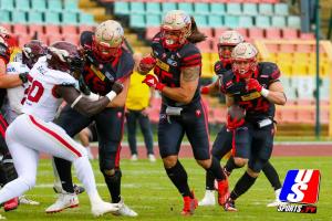 Berlin Thunder vs Rhein Fire, American Football, Deutschland, Saison 2024 , 23.06.2024, Foto: Thomas Sobotzki