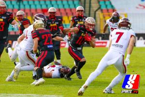 Berlin Thunder vs Rhein Fire, American Football, Deutschland, Saison 2024 , 23.06.2024, Foto: Thomas Sobotzki