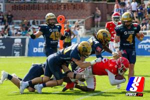 Potsdam Royals vs Dresden Monarchs, American Football, Deutschland, Saison 2024 , 29.06.2024, Foto: Thomas Sobotzki