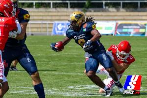 Potsdam Royals vs Dresden Monarchs, American Football, Deutschland, Saison 2024 , 29.06.2024, Foto: Thomas Sobotzki