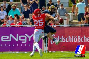 Potsdam Royals vs Dresden Monarchs, American Football, Deutschland, Saison 2024 , 29.06.2024, Foto: Thomas Sobotzki