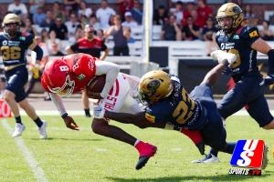 Potsdam Royals vs Dresden Monarchs, American Football, Deutschland, Saison 2024 , 29.06.2024, Foto: Thomas Sobotzki