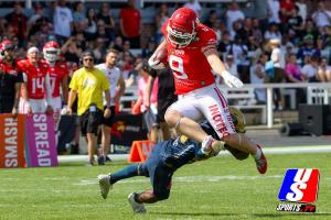 Potsdam Royals vs Dresden Monarchs, American Football, Deutschland, Saison 2024 , 29.06.2024, Foto: Thomas Sobotzki