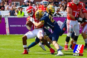 Potsdam Royals vs Dresden Monarchs, American Football, Deutschland, Saison 2024 , 29.06.2024, Foto: Thomas Sobotzki